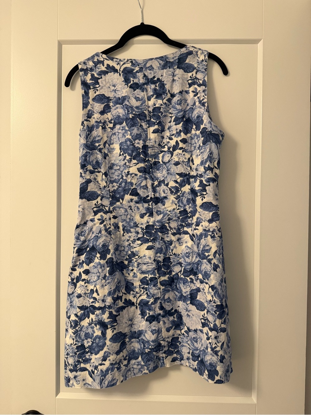 Abercrombie & Fitch Blue White Floral Square-Neck Mini Dress - Picture 9 of 9